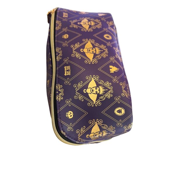 Disney Villains Purple Gold Cosmetic Bag Evil Queen Bath Body Works Zipper NWT - Picture 4 of 7